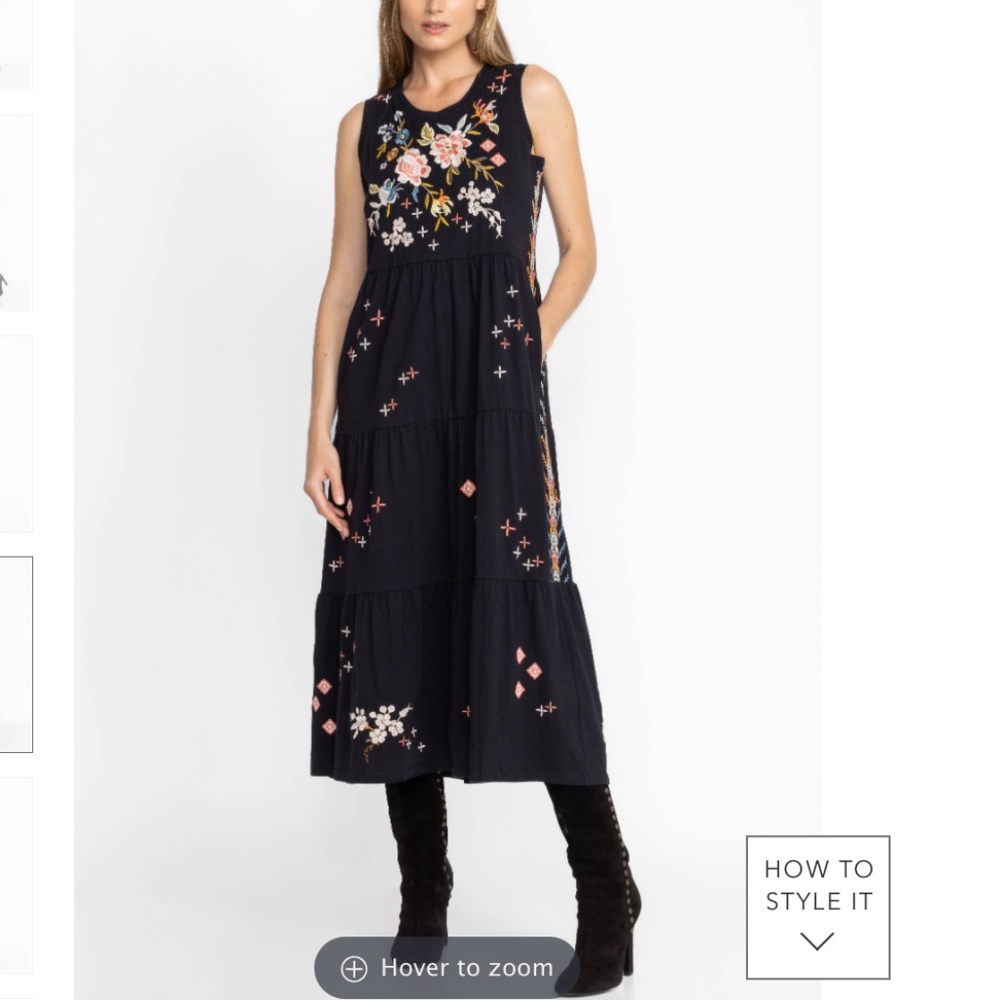 NWT Johnny Was Ceretti Tiered Maxi Tank dress size Small Retail $228